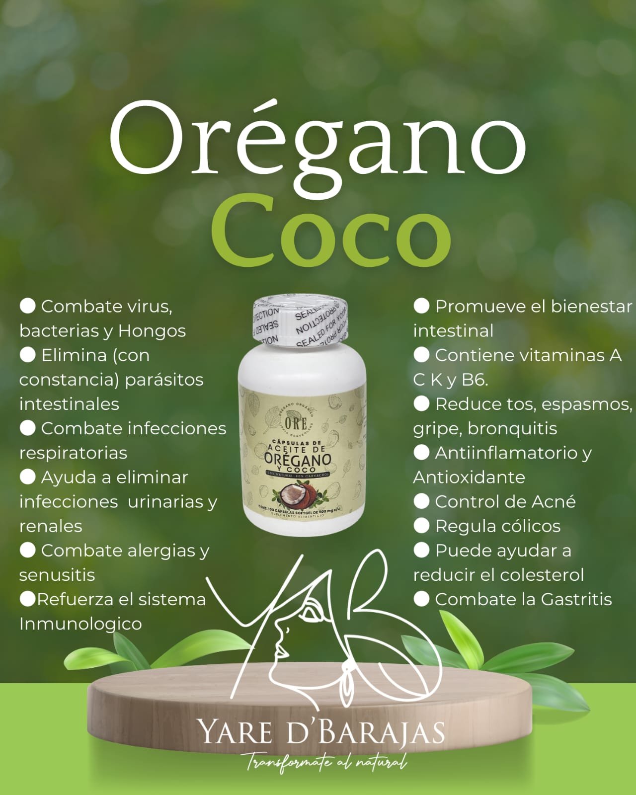 Cáps Aceite de Orégano y Coco - Imagen 7